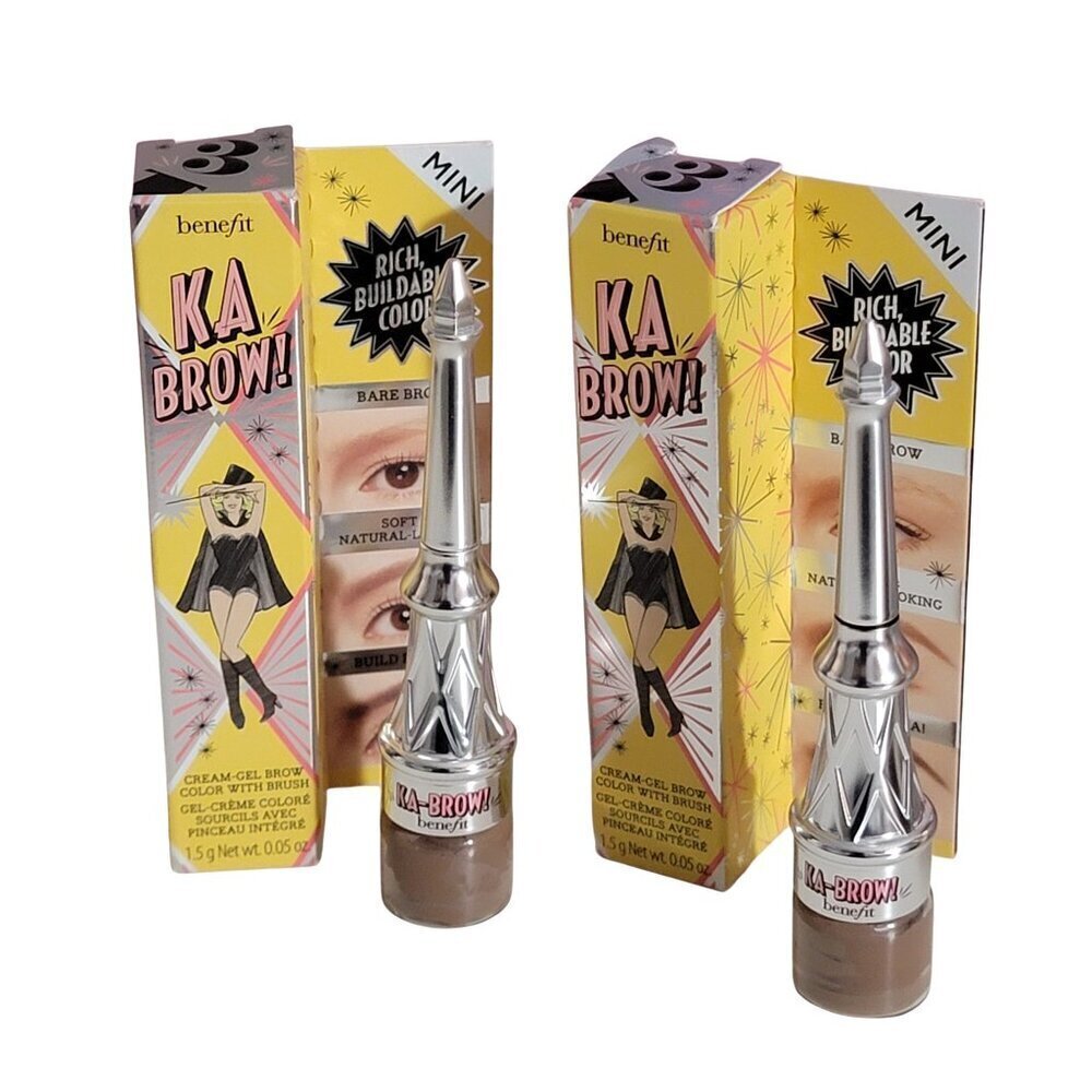 Set of 2 Benefit KA BROW Gel Cream and Brush Mini Shade 3 Medium Two NIB
